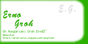 erno groh business card